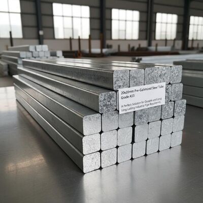 20x20mm Pre Galvanized Steel Tube Grade A53 A Perfect Solution For Durable Long Lasting Industrial Pipe